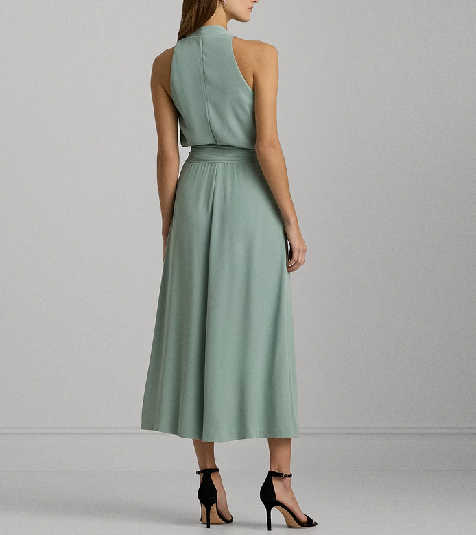 Lauren Ralph Lauren Belted Halter Dress