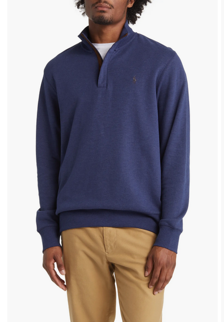 POLO RALPH LAUREN MEN Luxury Jersey Quarter-Zip Pullover