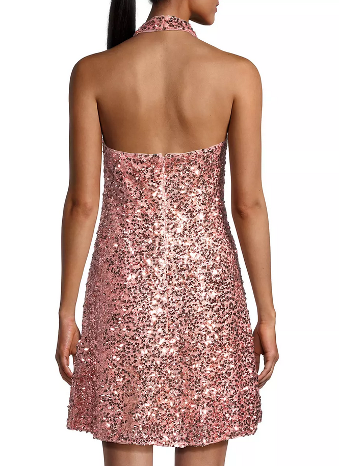 Liv Foster Sequin Halter Mini Dress