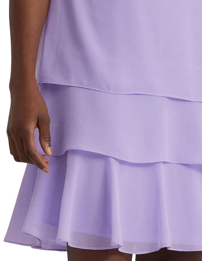 LAUREN RALPH LAUREN Crinkle Georgette Shift Dress