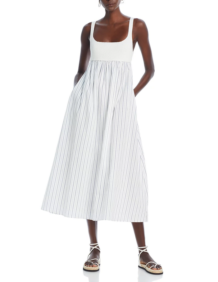English Factory Striped Tie Back Maxi Dress