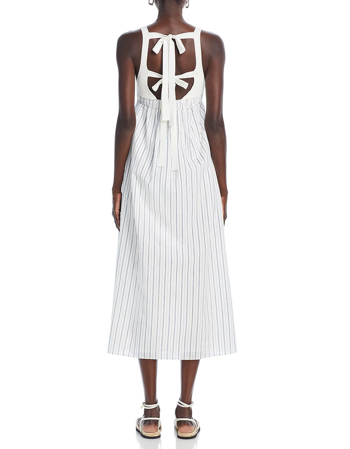 English Factory Striped Tie Back Maxi Dress