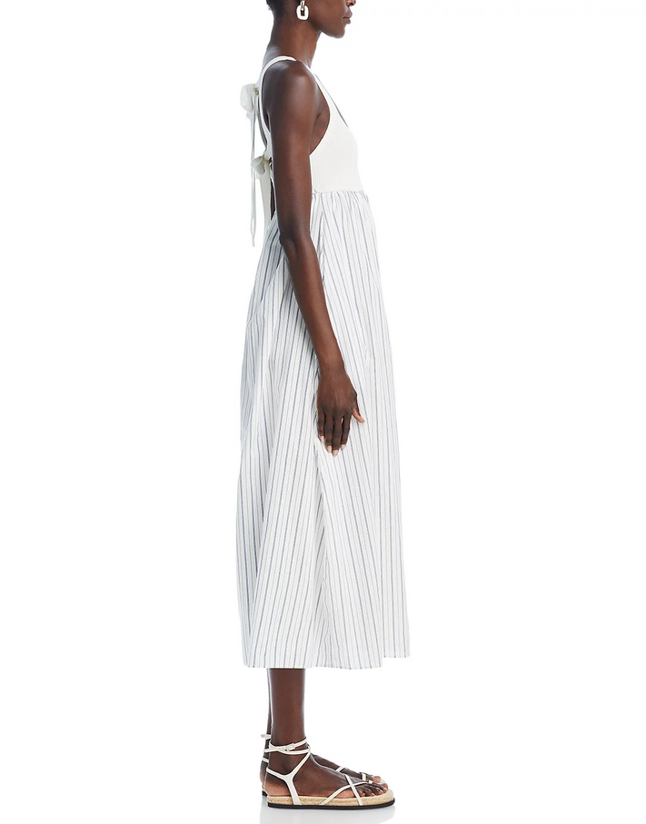 English Factory Striped Tie Back Maxi Dress