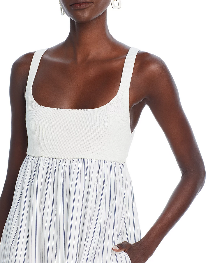 English Factory Striped Tie Back Maxi Dress