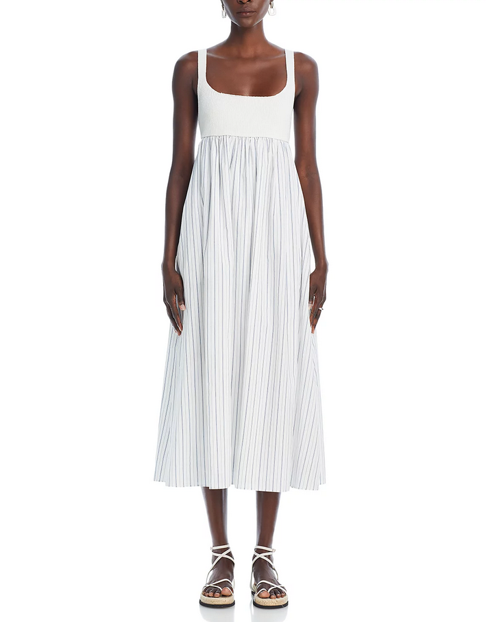 English Factory Striped Tie Back Maxi Dress