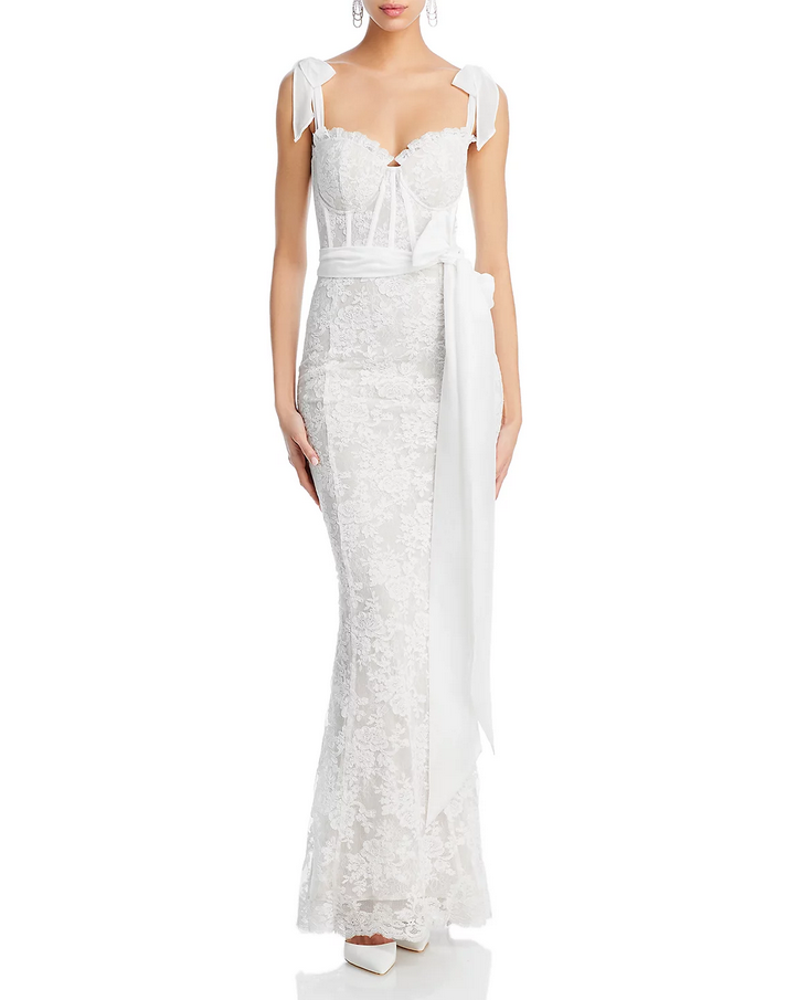 V. Chapman Romanza Lace Corset Gown