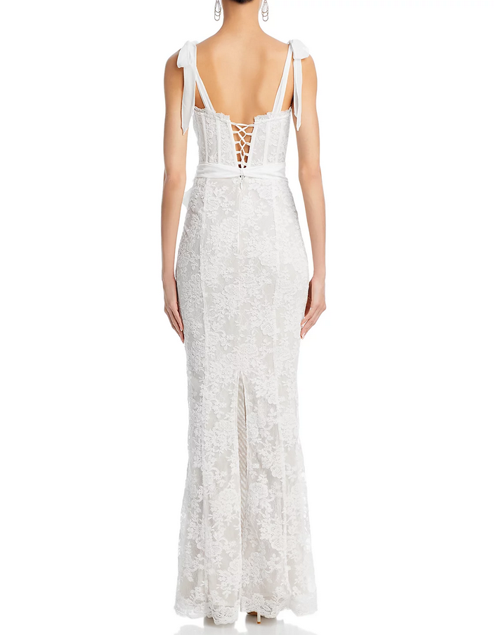 V. Chapman Romanza Lace Corset Gown