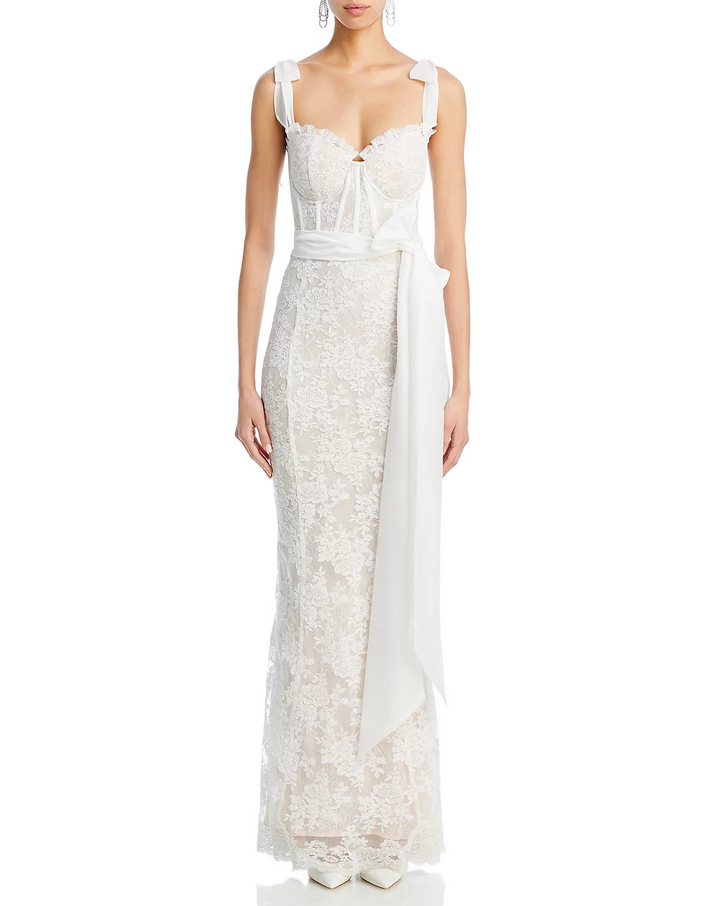 V. Chapman Romanza Lace Corset Gown