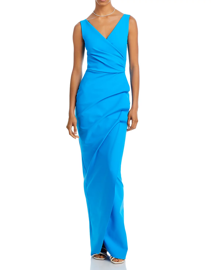 Chiara Boni La Petite Robe Zalfa Sleeveless V Neck Gown