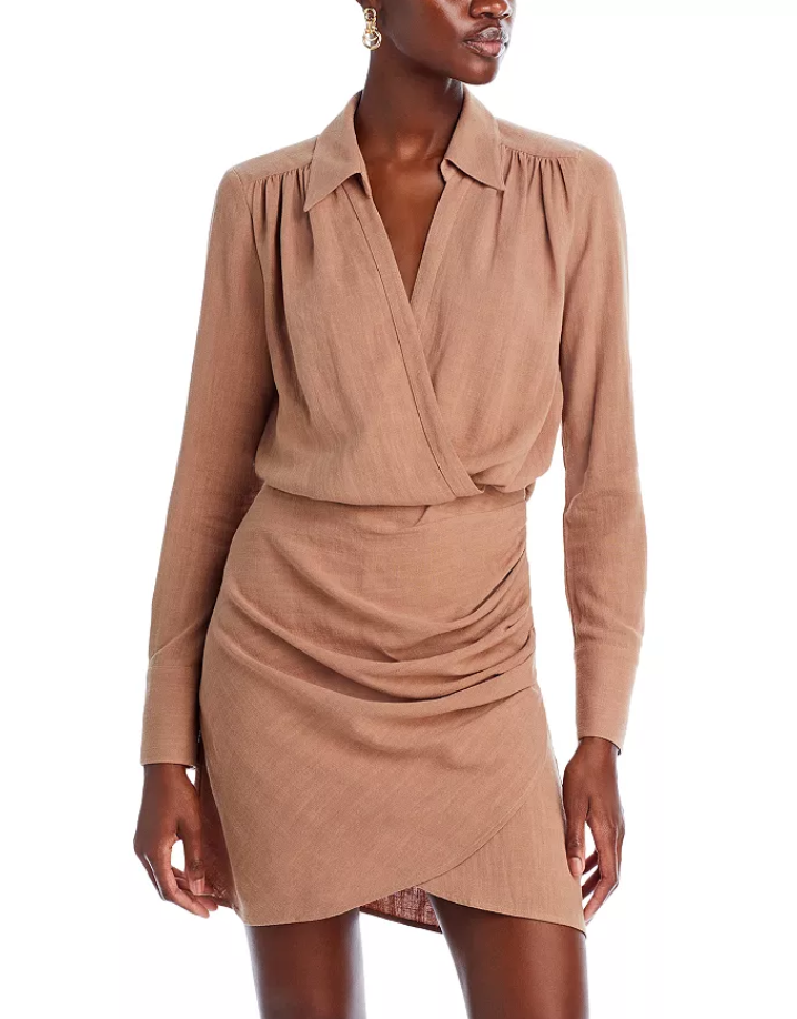 L'AGENCE Libbie Wrap Skirt Mini Dress