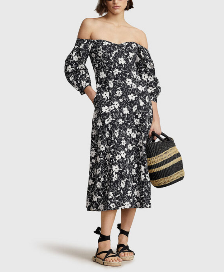 POLO Ralph Lauren Floral-Print Midi Dress