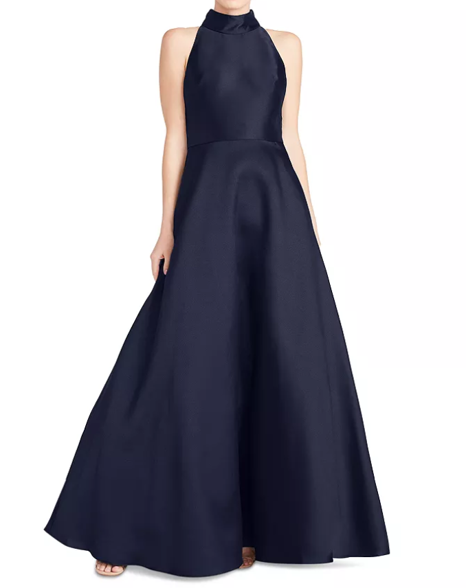 ML Monique Lhuillier High Neck Evening Gown