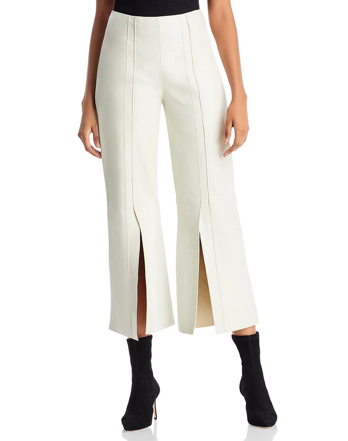 By Malene Birger Warran Cropped Wide Leg Leather Pants