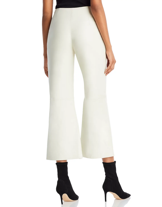 By Malene Birger Warran Cropped Wide Leg Leather Pants