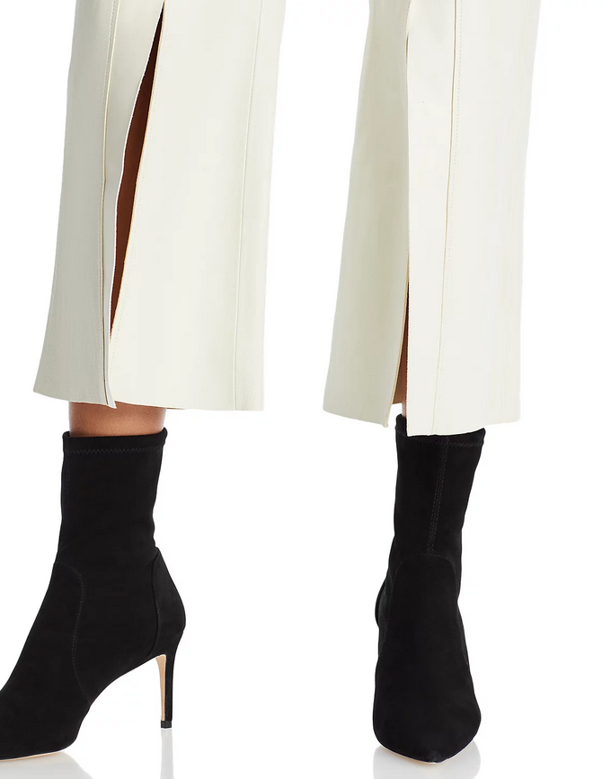 By Malene Birger Warran Cropped Wide Leg Leather Pants