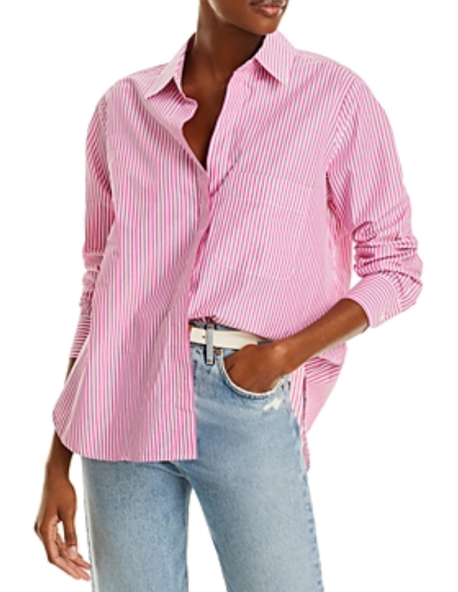 FRENCH CONNECTION Rhodes Poplin Stripe Shirt