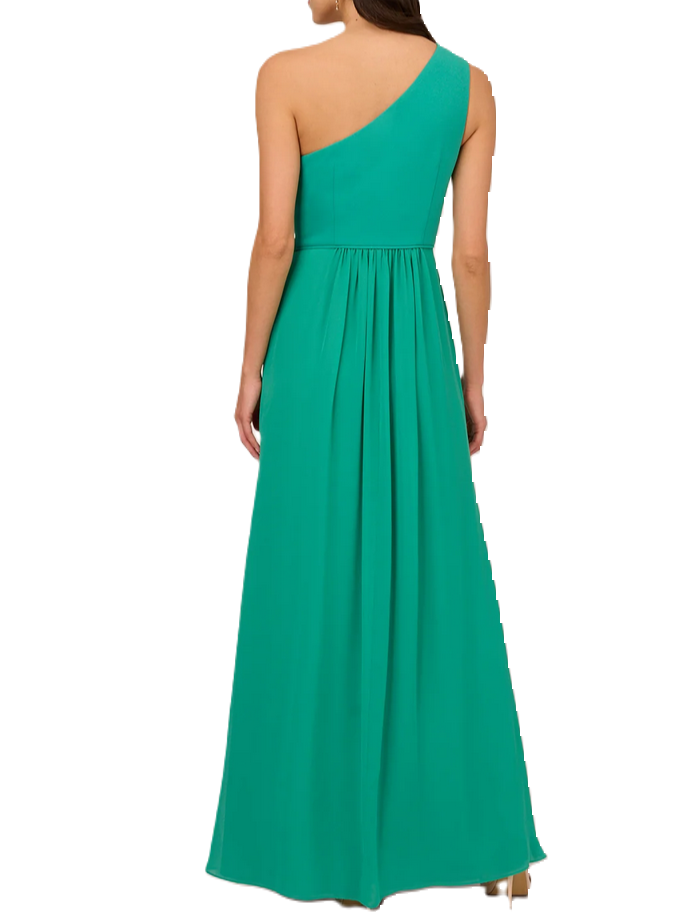 Adrianna Papell One-Shoulder Chiffon Gown