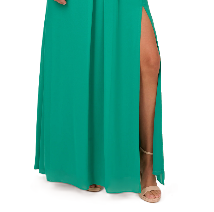 Adrianna Papell One-Shoulder Chiffon Gown