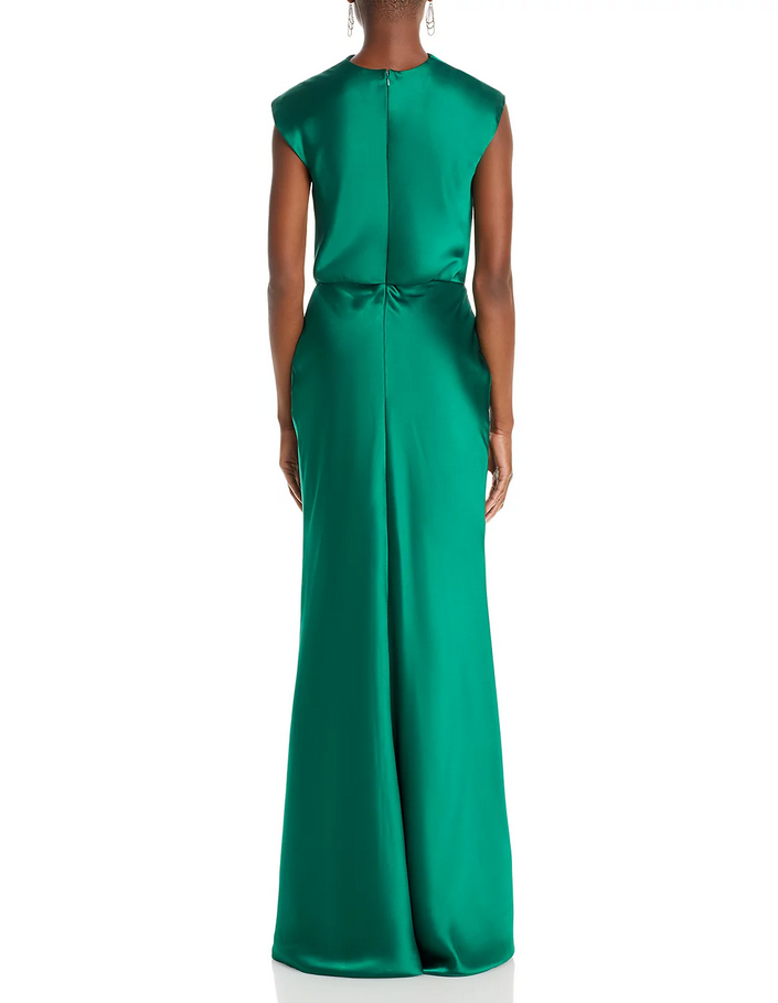 Amsale High Cowl Neck Gown