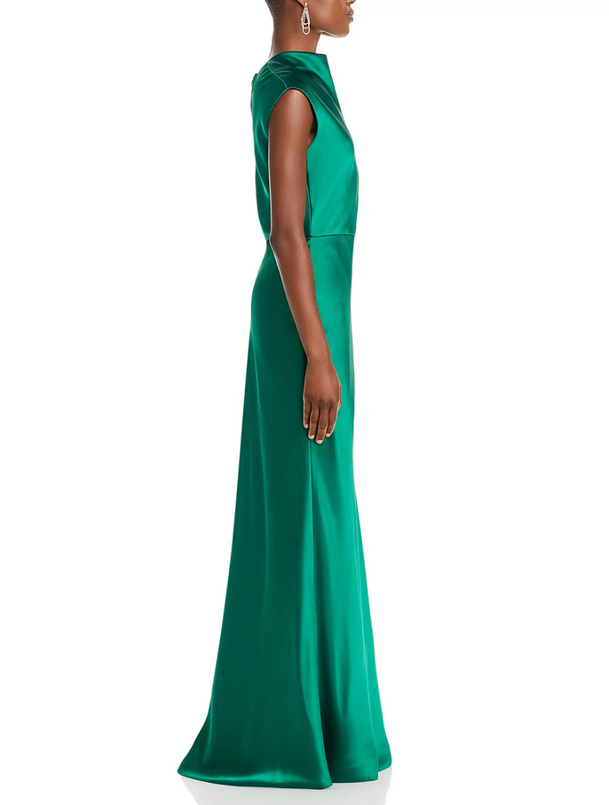 Amsale High Cowl Neck Gown