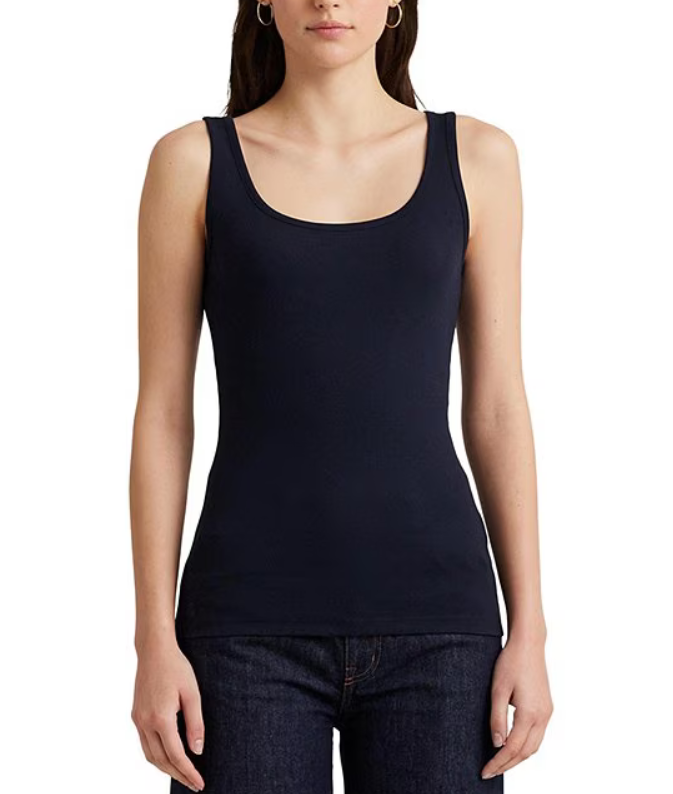 Lauren Ralph Lauren Stretch Cotton Tank Top