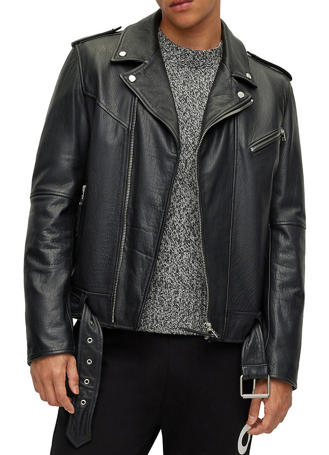 HUGO MEN Lowis Leather Jacket