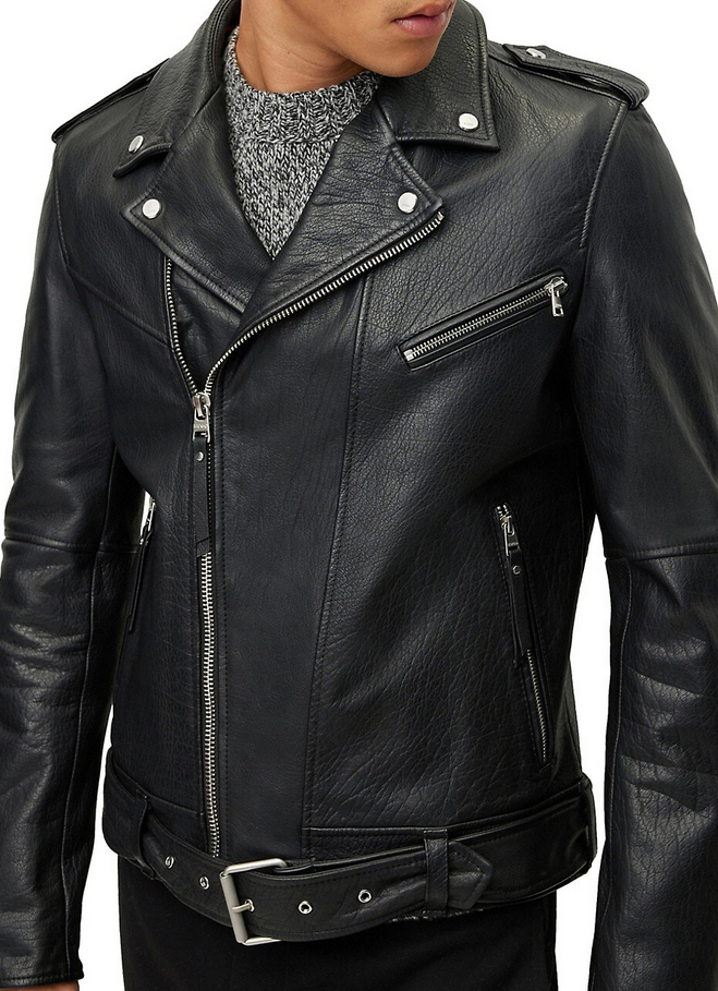 HUGO MEN Lowis Leather Jacket