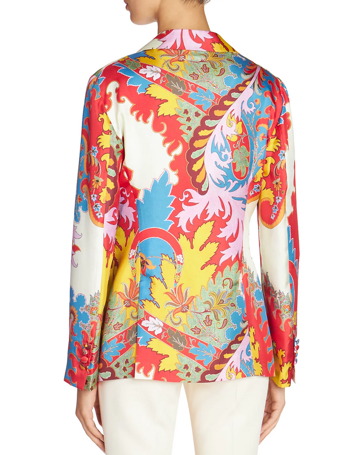 Etro Printed Button Front Blazer