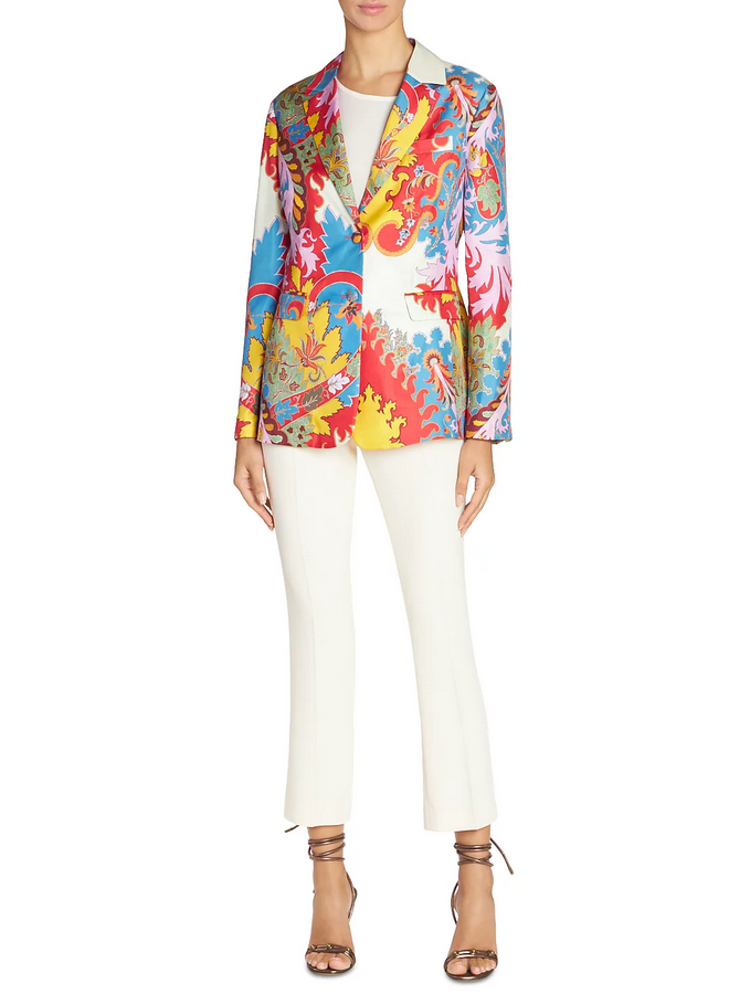 Etro Printed Button Front Blazer