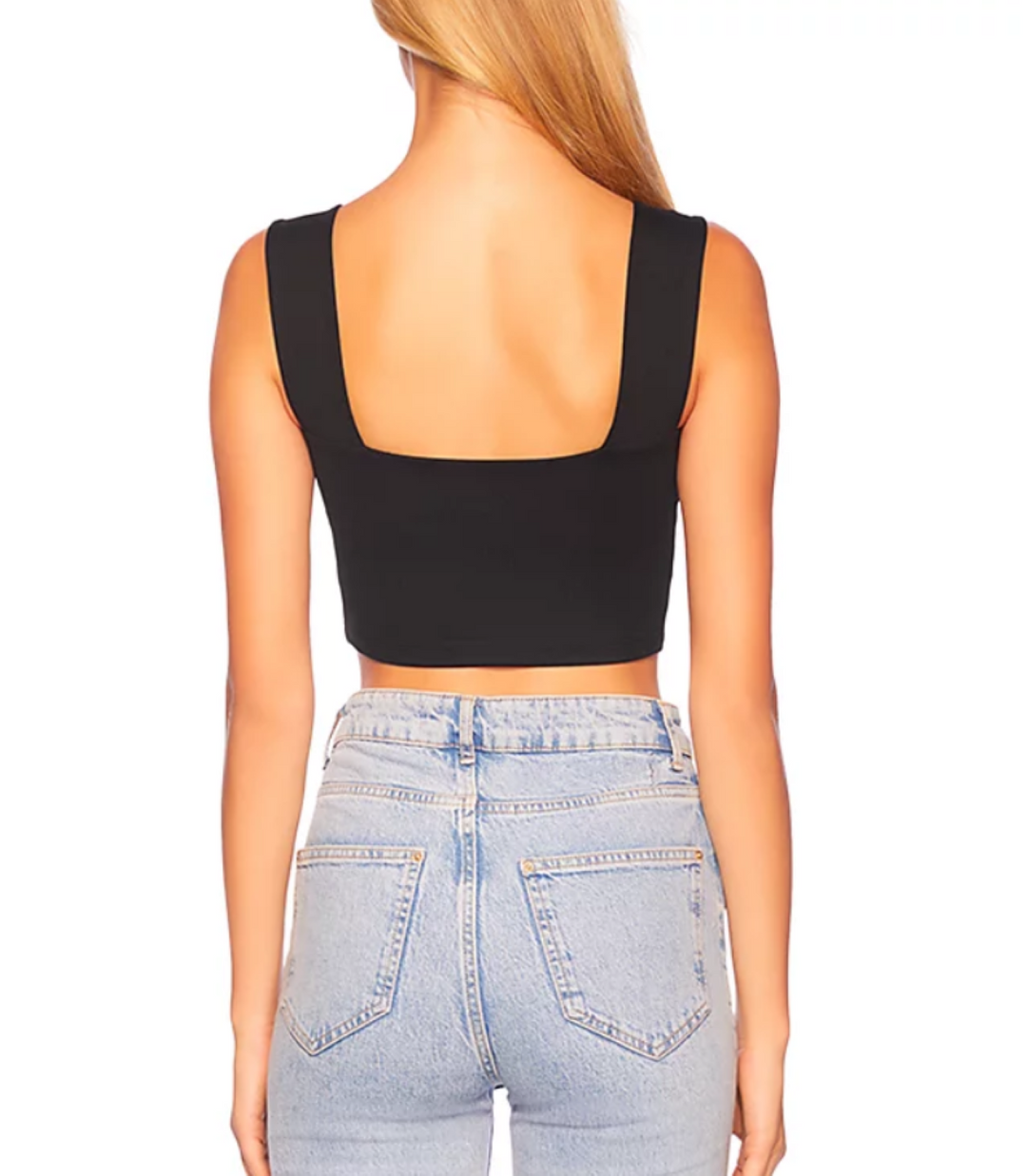 Susana Monaco Square Neck Cropped Tank Top