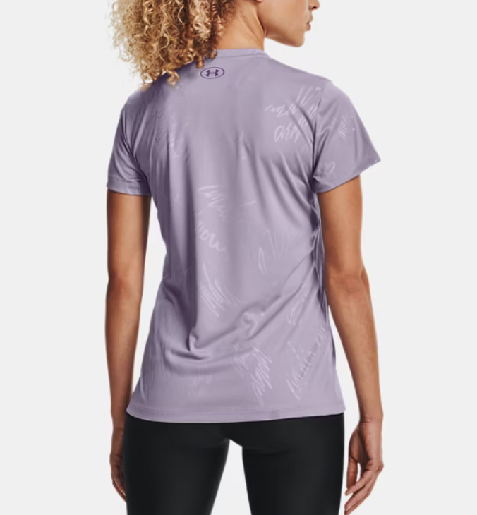 Under Armour Wordmark Emboss V-Neck Short Sleeve Tee