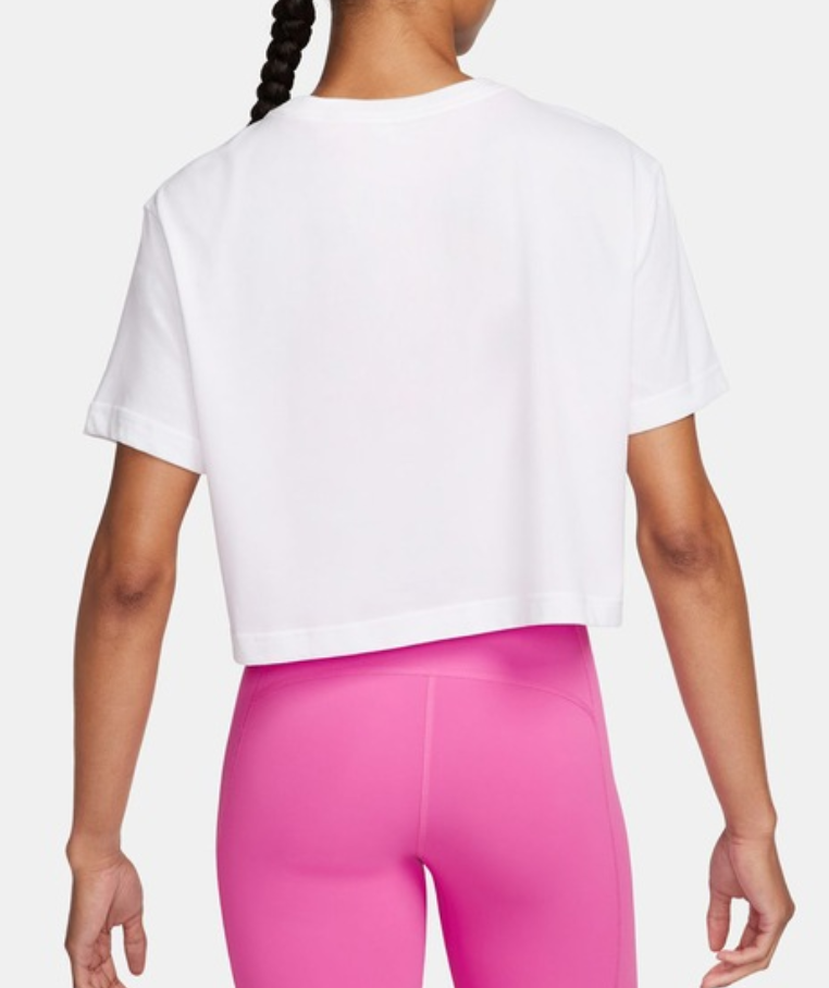 Nike Pro Dri-FIT Graphic Short-Sleeve Cropped Top