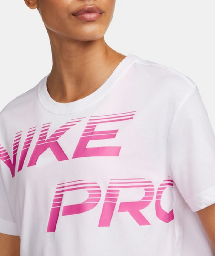 Nike Pro Dri-FIT Graphic Short-Sleeve Cropped Top