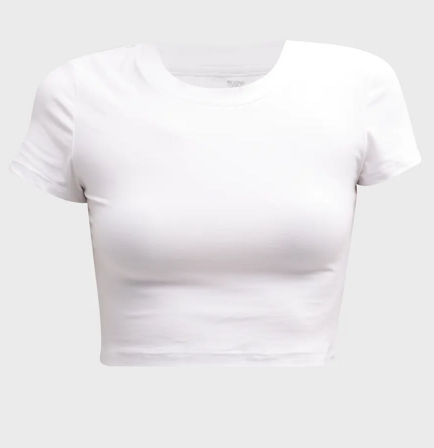 Beyond Yoga Featherweight Perspective Cropped Tee