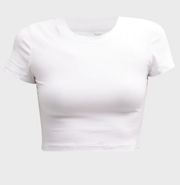 Beyond Yoga Featherweight Perspective Cropped Tee