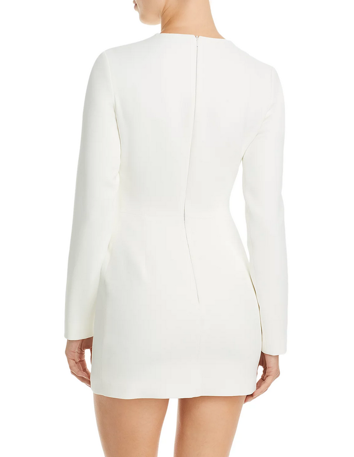 David Koma Iris Crystal Embellished Long Sleeve Mini Dress