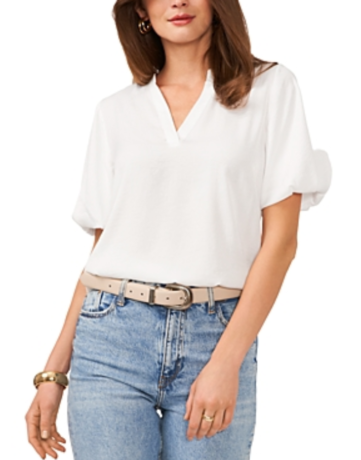 VINCE CAMUTO Quarter Puff Sleeve Top