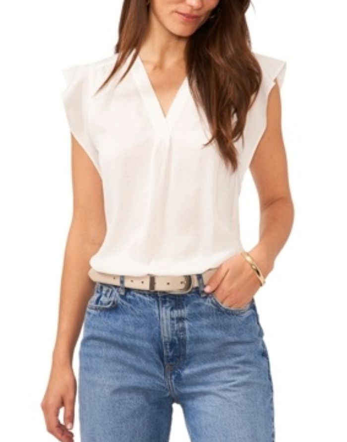 VINCE CAMUTO Ruffle Sleeve Top