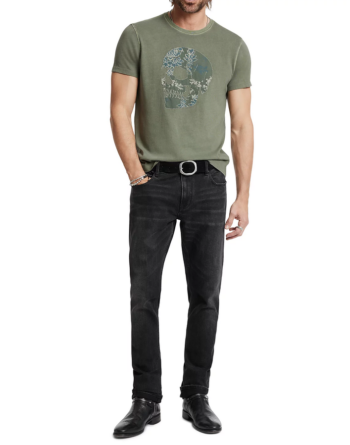 John Varvatos MEN Applique Skull Short Sleeve Crewneck Tee