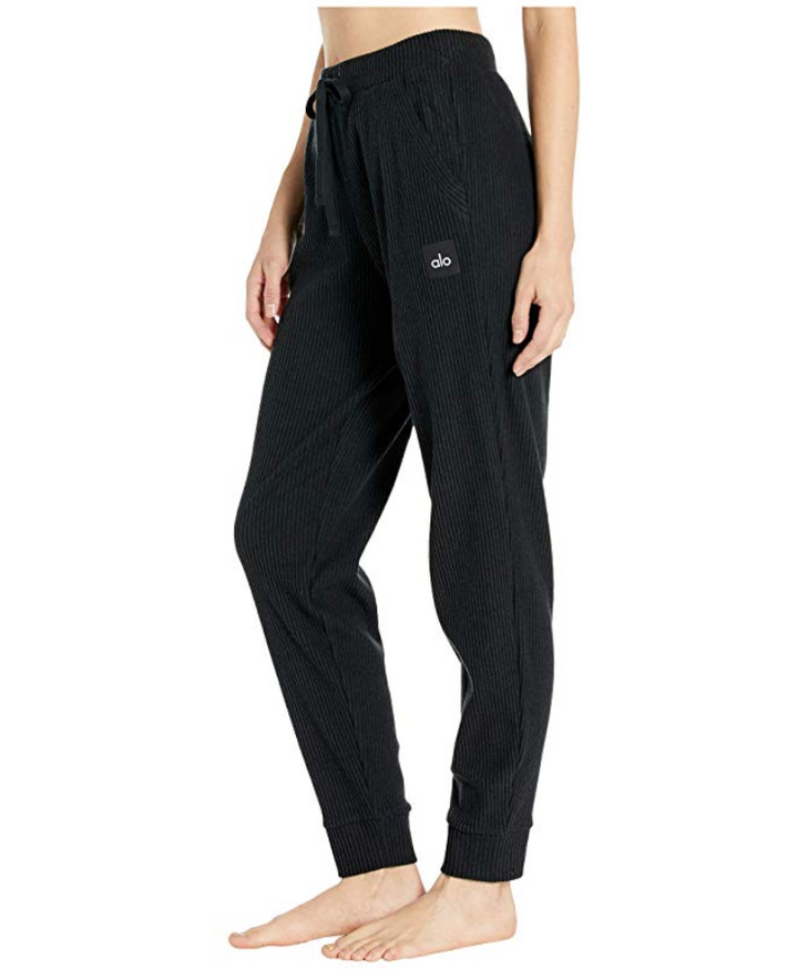 Alo Yoga Muse Rib-Knit Sweatpants