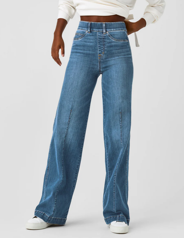 SPANX® EveryWear Seamed-Front Wide Leg Jeans