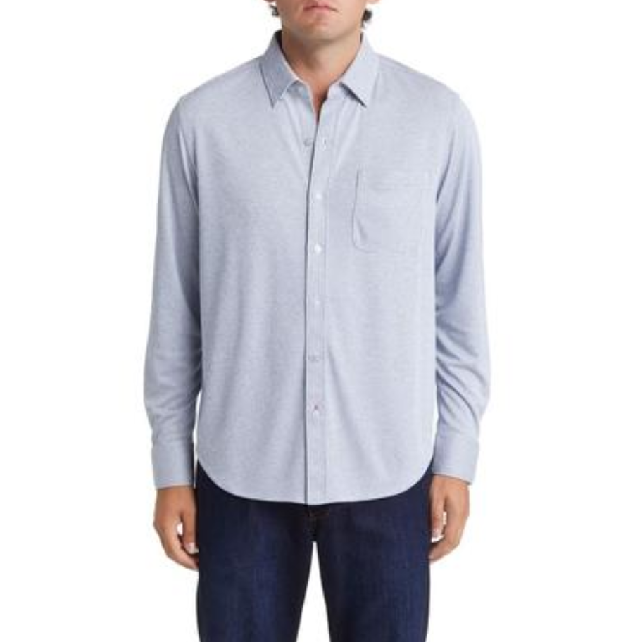 Tommy Bahama MEN San Lucio Moisture-Wicking Herringbone Button-Down Shirt