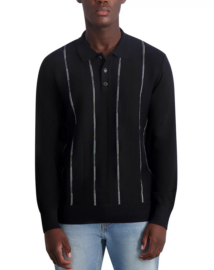 KARL LAGERFELD PARIS MEN Long Sleeve Polo Sweater