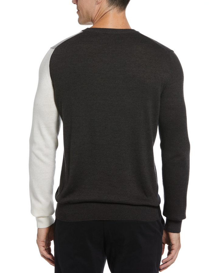 Perry Ellis MEN Color Block V-Neck Sweater