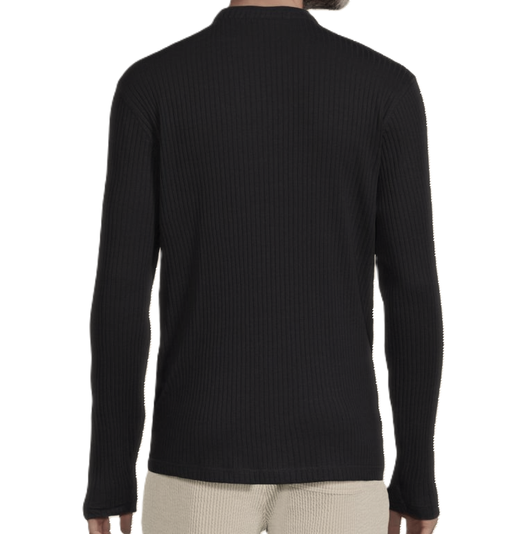 Karl Lagerfeld Paris MEN Ribbed Box Logo Henley