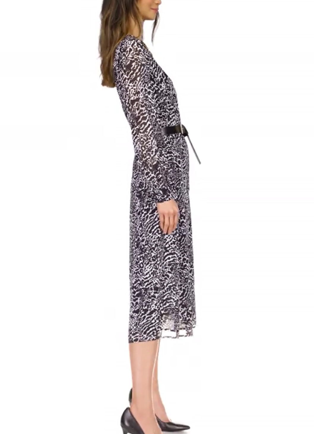 MICHAEL MICHAEL KORS Petite Animal-Print Kate Belted Dress