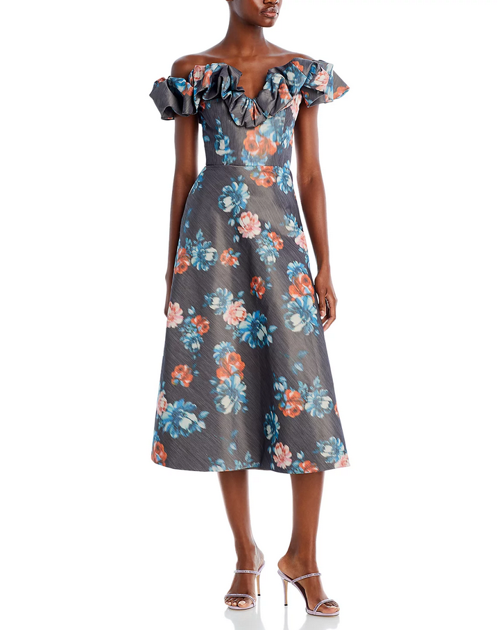 Markarian Giada Floral Off The Shoulder Dress