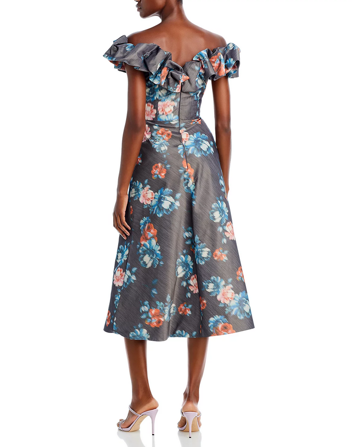 Markarian Giada Floral Off The Shoulder Dress