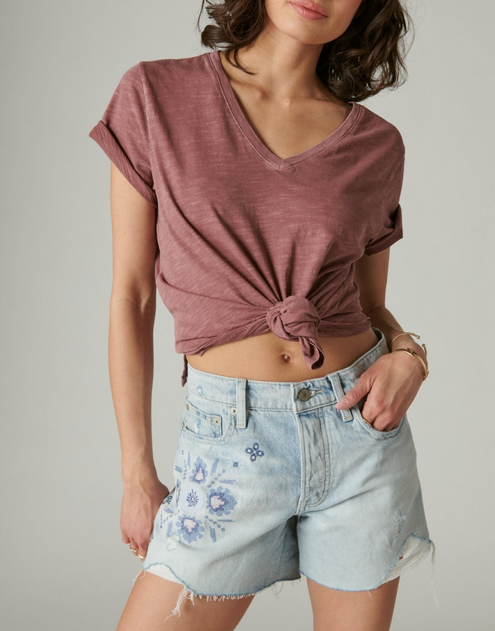 Lucky Brand 90's High-Rise Midi Shorts