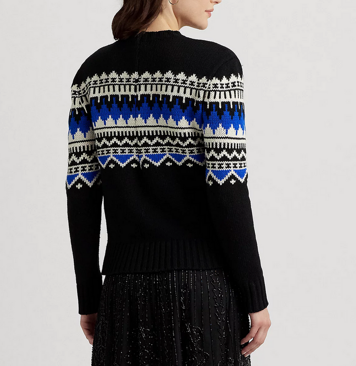 LAUREN RALPH LAUREN Fair Isle Wool-Blend Crewneck Sweater